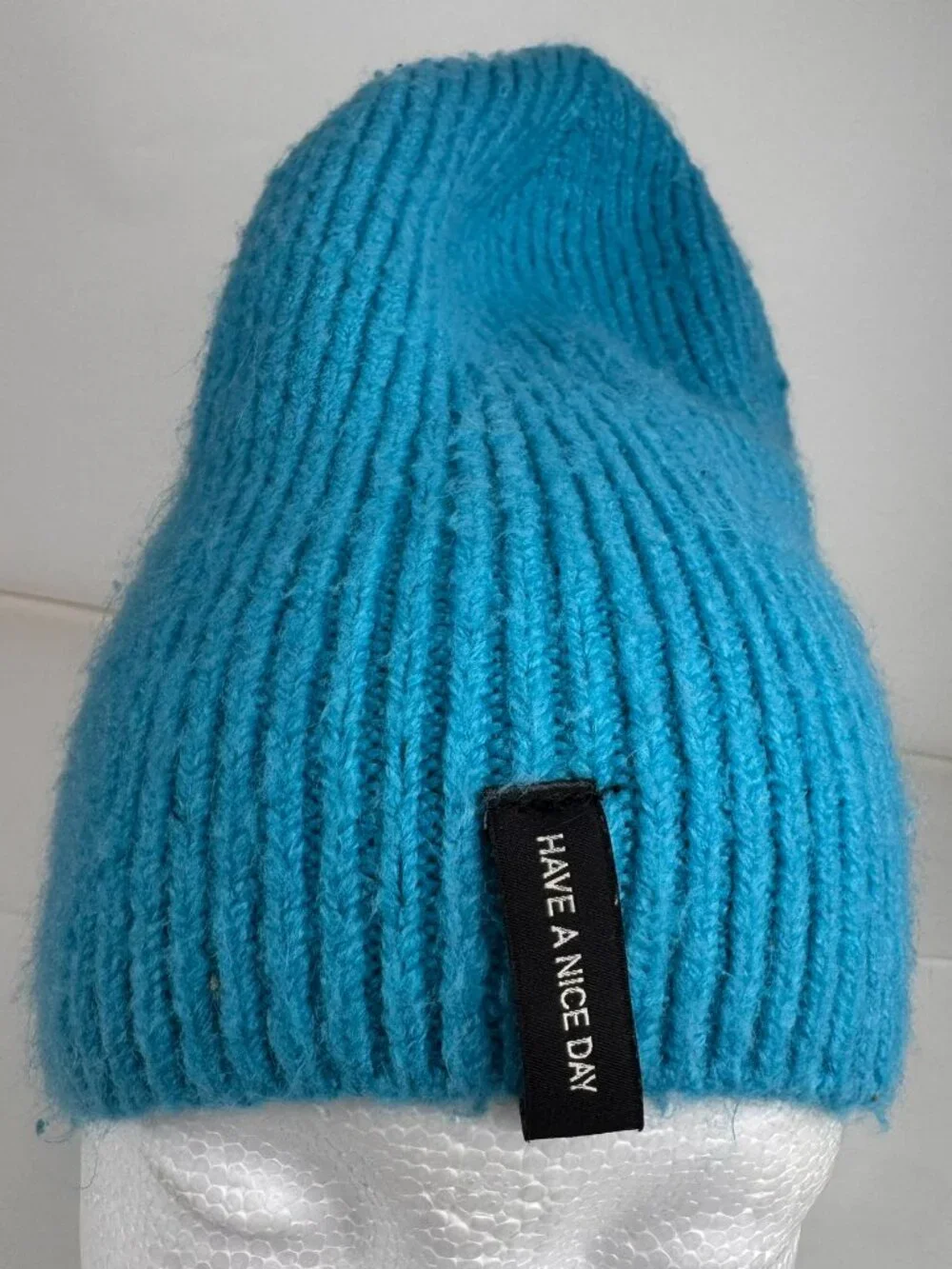 Scotch & Soda Amsterdam Couture Bright Blue Ribbed Knit Beanie Winter Hat Small